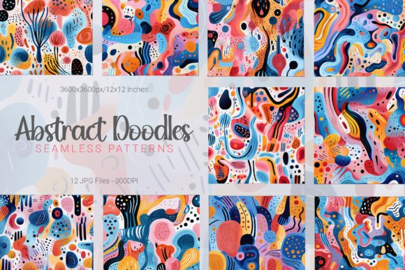 Abstract Doodles Seamless Patterns: A Creative Tool for Every Project