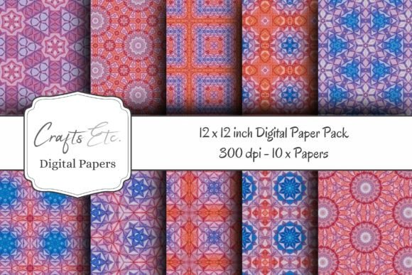 Colourful Patterns Digital Paper Pack: A Creative Resource for Design Enthusiasts