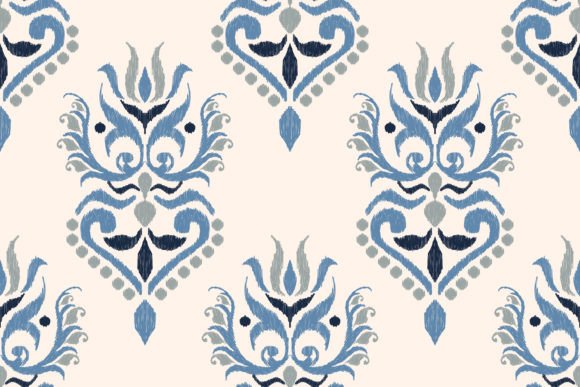 Damask Ikat Seamless Patterns