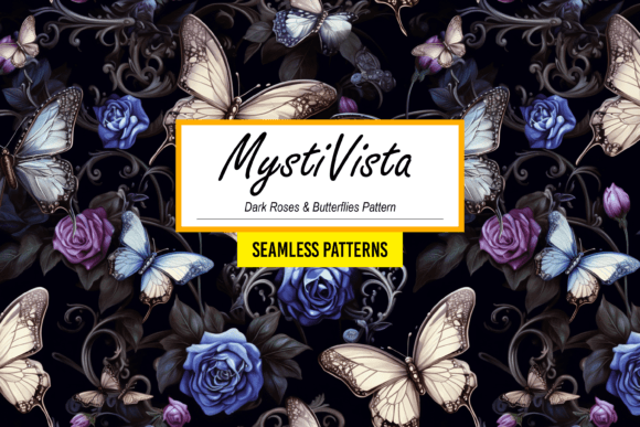 Discover MystiVista Dark Rose Butterfly Patterns: A Blend of Fantasy and Elegance