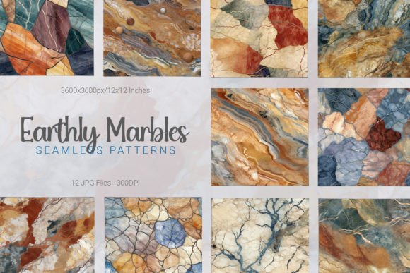Earthly Marbles Seamless Patterns: Bringing Natural Elegance to Your Creative Projects