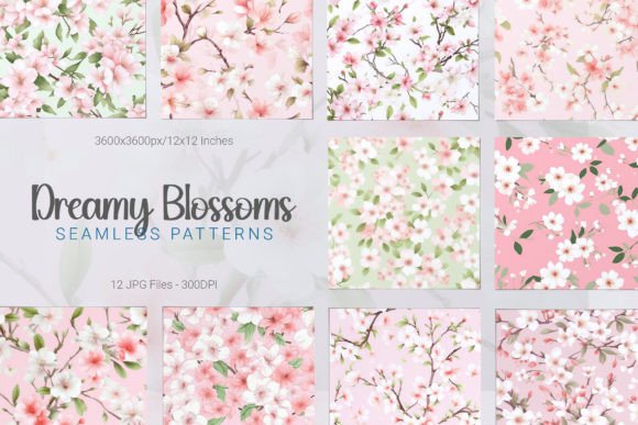 Embrace the Delicate Allure of Spring with Dreamy Cherry Blossoms Seamless Patterns