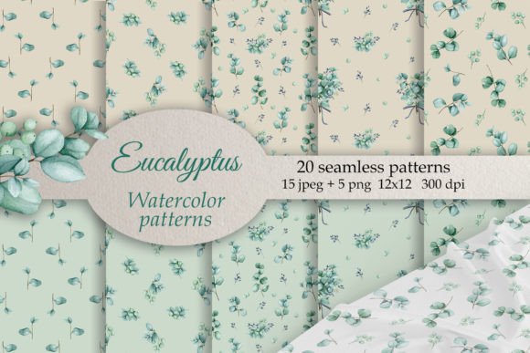Eucalyptus. Collection of Patterns.