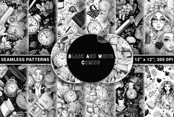Exploring the Monochrome Magic of Black and White Comics Seamless Patterns