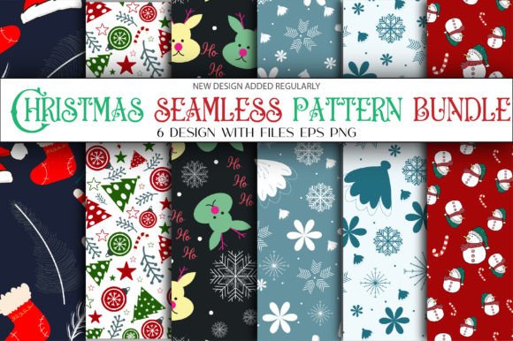 Free Christmas Seamless Patterns Set