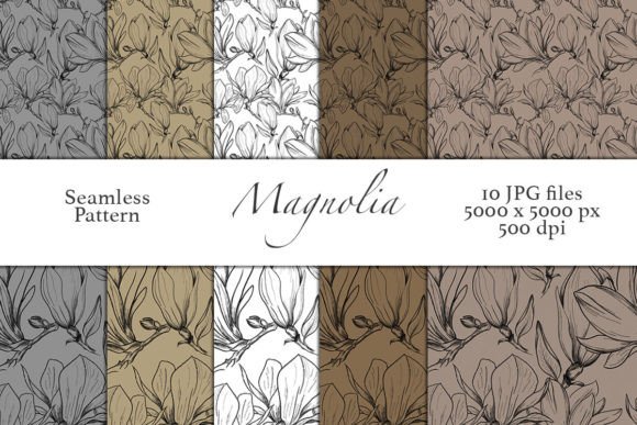 Magnolia Seamless Patterns: A Detailed Overview of Delicate Floral Design