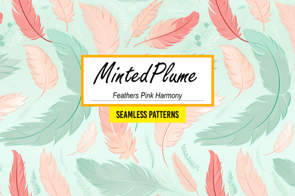 MintedPlume Feathers Pink Patterns: A Versatile Design for Every Project
