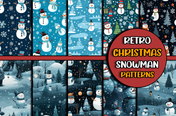 Winter Wonders: Snowman Sublimation Christmas Patterns
